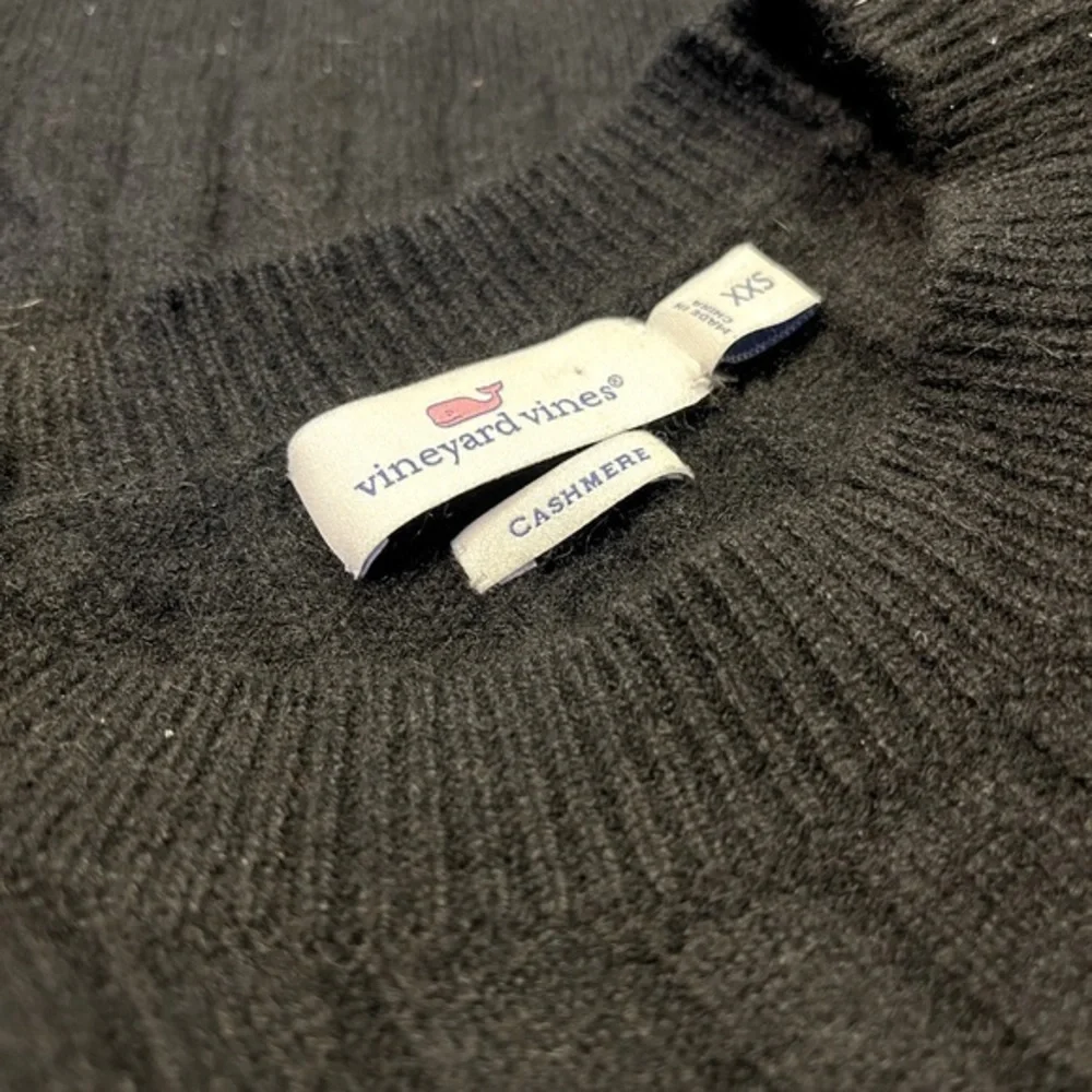 Vineyard Vines Cashmere Cable Knit Sweater‎ size XXS black